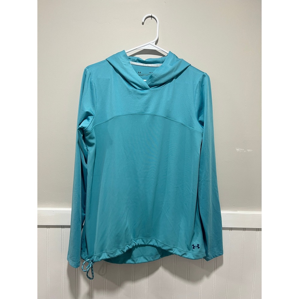 Under Armour Loose Fit Hoodie Lightweight Running Workout Blue Women Size Medium